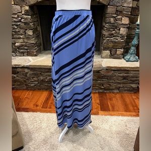 Olive and Oak blue striped long knit dress